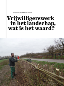 Vrijwilligerswerk in het landschap, wat is het waard?