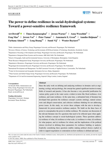 The power to define resilience in socialhydrological systems