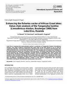 Enhancing the fisheries sector of African Great lakes