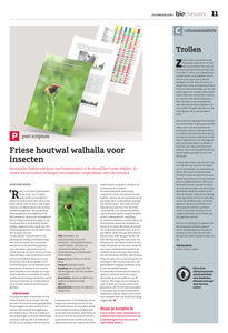 Friese houtwal walhalla voor insecten