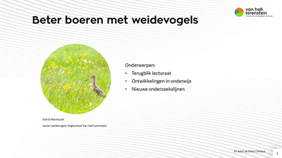 Beter boeren met weidevogels