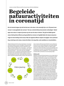 Begeleide natuuractiviteiten in coronatijd