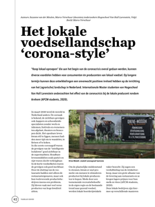 Het lokale voedsellandschap ‘corona-style’