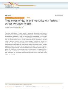 Tree mode of death and mortality risk factors across Amazon forests