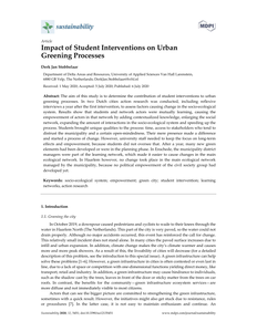 Impact of student interventions on urban greening processes