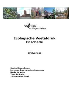 Ecologische Voetafdruk Enschede