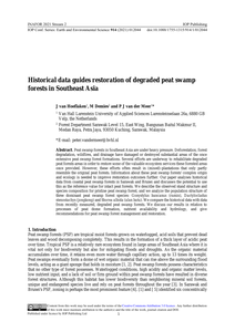 Historical data guides restoration of degraded peat swamp forests in Southeast Asia