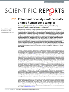 Colourimetric analysis of thermally altered human bone samples