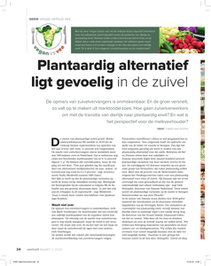 Plantaardig alternatief ligt gevoelig in de zuivel