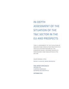 In-depth assessment of the situation of the textile and clothing sector in the EU and prospects