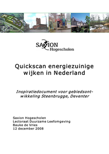 Quickscan energiezuinige wijken in Nederland