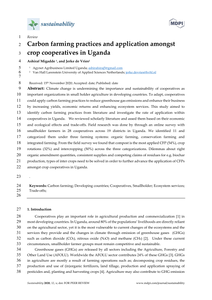 Carbon farming practices and application amongst crop cooperatives in Uganda