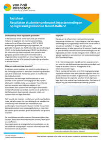 Factsheet: resultaten studentenonderzoek insectenmetingen op ingezaaid grasland in Noord-Holland