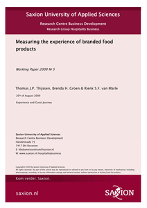 Measuring the experience of branded food products