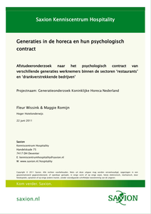 Generaties in de horeca en hun psychologisch contact