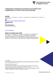 Trajectories of depressive symptoms and apathy from hospitalization to three months post-discharg