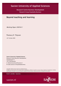 Beyond teaching and learning