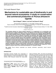 Mechanisms for sustainable use of biodiversity in and beyond natural ecosystems