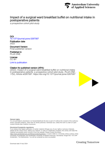 Impact of a surgical ward breakfast buffet on nutritional intake in postoperative patients