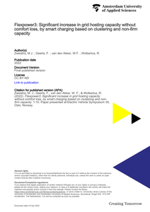 Flexpower3: Significant increase in grid hosting capacity without comfort loss, by smart charging based on clustering and non-firm capacity