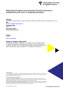 Methodical principles and prevention-focused outcomes in professional youth work: A longitudinal analysis