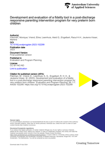 Development and evaluation of a fidelity tool in a post-discharge responsive parenting intervention program for very preterm born children