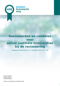 Voorwaarden en condities voor online justitiële interventies bij de reclassering