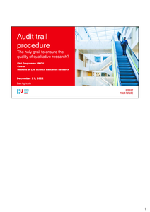 Audit trail procedure