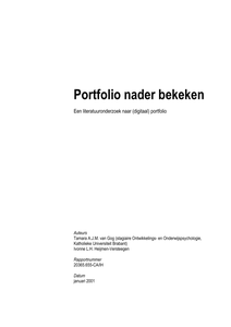 Portfolio nader bekeken