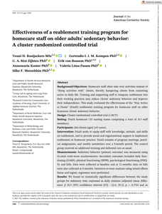 Effectiveness of a reablement training program for homecare staff on older adults' sedentary behavior