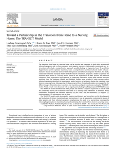 Toward a partnership in the transition from home to a nursing home