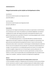 Integraal samenwerken op het snijvlak van Participatiewet en Wmo