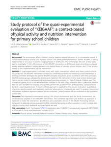 Study protocol of the quasi-experimental evaluation of “KEIGAAF"