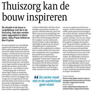 Thuiszorg kan de bouw inspireren