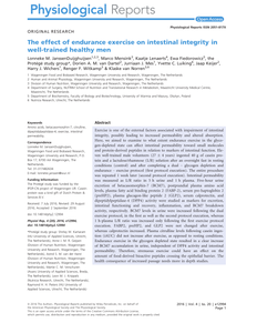 The effect of endurance exercise on intestinal integrity in well‐trained healthy men