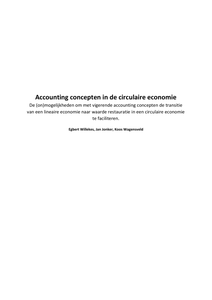 Accounting concepten in de circulaire economie