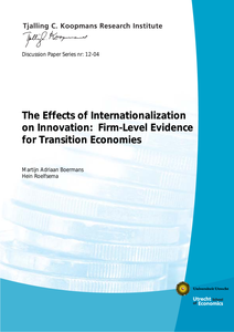 The Effects of Internationalization on Innovation: Firm-Level Evidence for Transition Economies