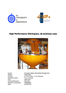 High Performance Workspace, de business case (presentatie)