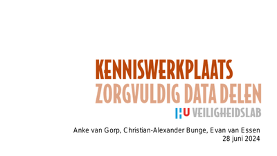 Kenniswerkplaats Zorgvuldig Data Delen 